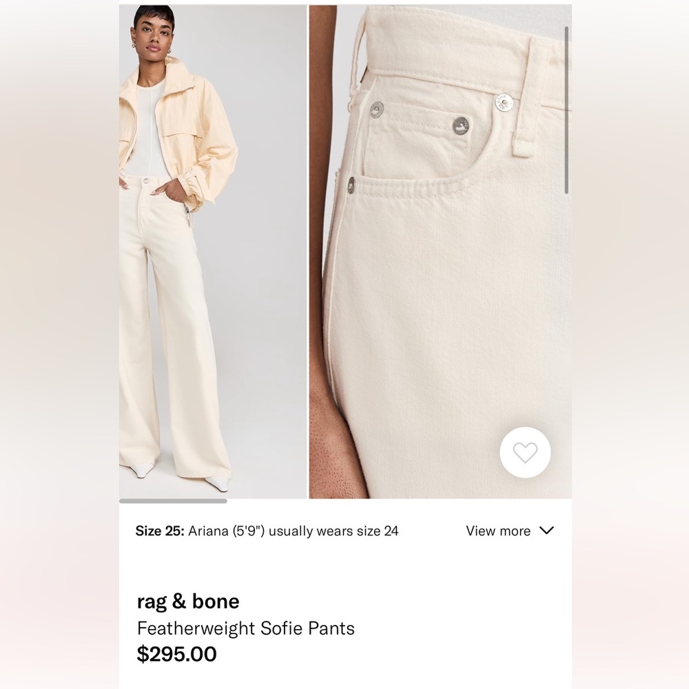 Rag & Bone Featherweight Sofie in Ecru